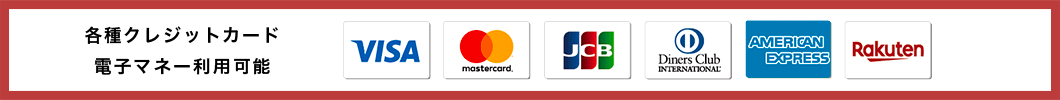 各種クレジットカード 電子マネー利用可能